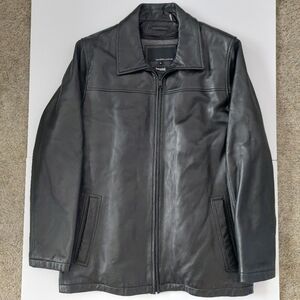 Mens Wilsons Leather Jacket Quilted XL Full Zip 4 Pockets Like New